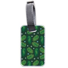 Leaves Snowflake Pattern Holiday Luggage Tag (two Sides) by Amaryn4rt