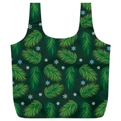 Leaves Snowflake Pattern Holiday Full Print Recycle Bag (xl) by Amaryn4rt