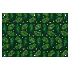 Leaves Snowflake Pattern Holiday Banner And Sign 6  X 4  by Amaryn4rt