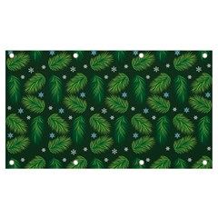 Leaves Snowflake Pattern Holiday Banner And Sign 7  X 4 