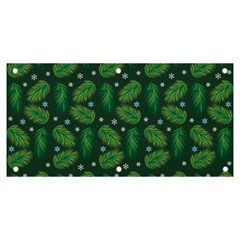 Leaves Snowflake Pattern Holiday Banner And Sign 6  X 3 