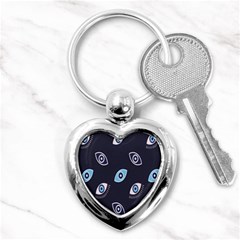 Eyes Evil Eye Blue Pattern Key Chain (Heart)