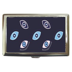 Eyes Evil Eye Blue Pattern Cigarette Money Case by artworkshop