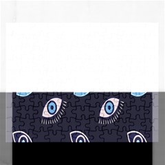 Eyes Evil Eye Blue Pattern Rectangular Jigsaw Puzzl