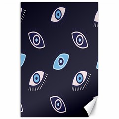 Eyes Evil Eye Blue Pattern Canvas 20  x 30 