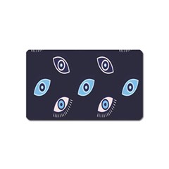 Eyes Evil Eye Blue Pattern Magnet (name Card) by artworkshop