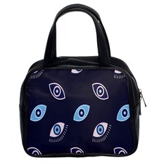 Eyes Evil Eye Blue Pattern Classic Handbag (Two Sides)