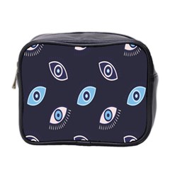 Eyes Evil Eye Blue Pattern Mini Toiletries Bag (Two Sides)