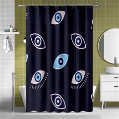 Eyes Evil Eye Blue Pattern Shower Curtain 48  x 72  (Small) 