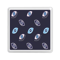 Eyes Evil Eye Blue Pattern Memory Card Reader (Square)