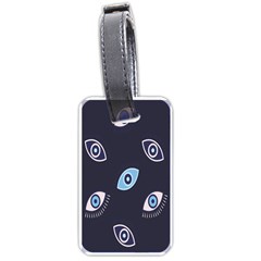 Eyes Evil Eye Blue Pattern Luggage Tag (one Side) by artworkshop