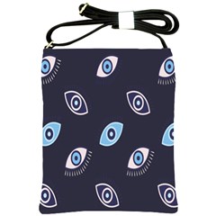 Eyes Evil Eye Blue Pattern Shoulder Sling Bag by artworkshop