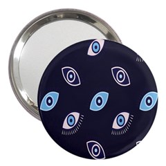 Eyes Evil Eye Blue Pattern 3  Handbag Mirrors