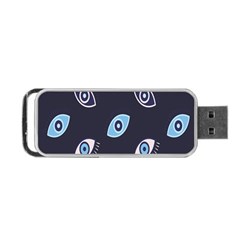 Eyes Evil Eye Blue Pattern Portable USB Flash (One Side)