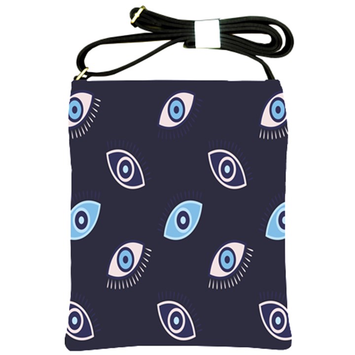 Eyes Evil Eye Blue Pattern Shoulder Sling Bag