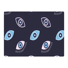 Eyes Evil Eye Blue Pattern Double Sided Flano Blanket (mini)  by artworkshop