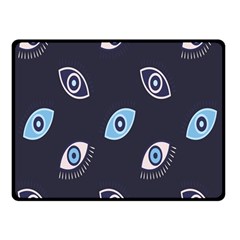 Eyes Evil Eye Blue Pattern Double Sided Fleece Blanket (small)  by artworkshop