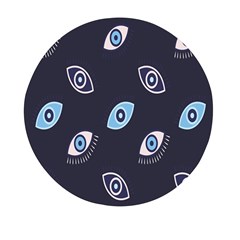 Eyes Evil Eye Blue Pattern Mini Round Pill Box