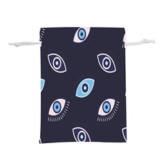 Eyes Evil Eye Blue Pattern Lightweight Drawstring Pouch (M)