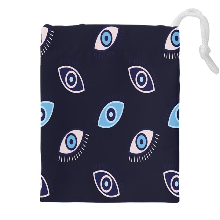 Eyes Evil Eye Blue Pattern Drawstring Pouch (4XL)