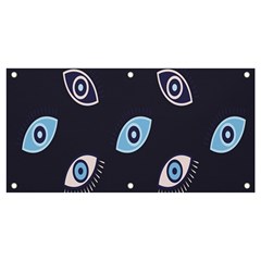 Eyes Evil Eye Blue Pattern Banner and Sign 4  x 2 