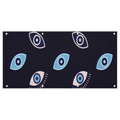 Eyes Evil Eye Blue Pattern Banner and Sign 8  x 4 