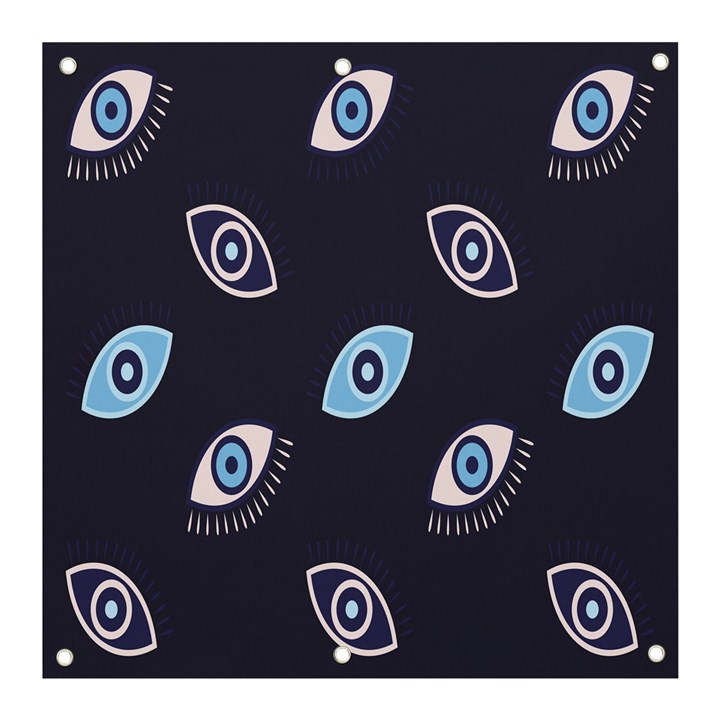 Eyes Evil Eye Blue Pattern Banner and Sign 3  x 3 