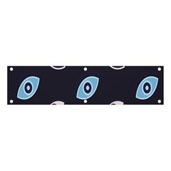 Eyes Evil Eye Blue Pattern Banner And Sign 4  X 1  by artworkshop