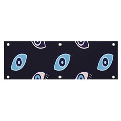 Eyes Evil Eye Blue Pattern Banner And Sign 6  X 2  by artworkshop