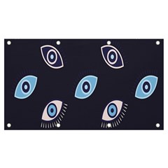 Eyes Evil Eye Blue Pattern Banner And Sign 7  X 4  by artworkshop