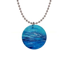 Into The Chill  1  Button Necklace by arwwearableart