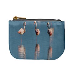 Flamingo Birds Plumage Sea Water Mini Coin Purse by artworkshop