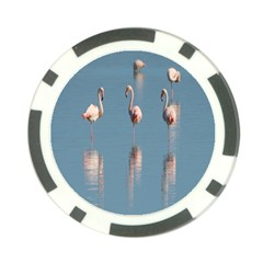 Flamingo Birds Plumage Sea Water Poker Chip Card Guard (10 Pack) by artworkshop