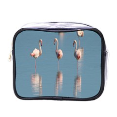 Flamingo Birds Plumage Sea Water Mini Toiletries Bag (one Side) by artworkshop