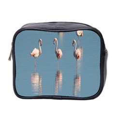 Flamingo Birds Plumage Sea Water Mini Toiletries Bag (two Sides) by artworkshop