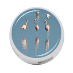 Flamingo Birds Plumage Sea Water 4-port Usb Hub (one Side) by artworkshop