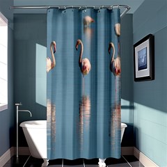 Flamingo Birds Plumage Sea Water Shower Curtain 36  X 72  (stall)  by artworkshop