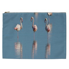 Flamingo Birds Plumage Sea Water Cosmetic Bag (xxl) by artworkshop