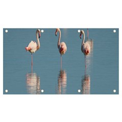 Flamingo Birds Plumage Sea Water Banner And Sign 7  X 4  by artworkshop