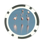 Flamingo Birds Plumage Sea Water Animal Exotic Poker Chip Card Guard Front