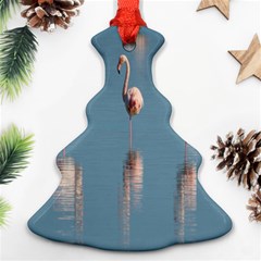 Flamingo Birds Plumage Sea Water Animal Exotic Christmas Tree Ornament (two Sides) by artworkshop