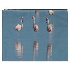 Flamingo Birds Plumage Sea Water Animal Exotic Cosmetic Bag (xxxl)