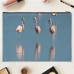 Flamingo Birds Plumage Sea Water Animal Exotic Cosmetic Bag (XXXL) Back