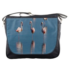 Flamingo Birds Plumage Sea Water Animal Exotic Messenger Bag by artworkshop