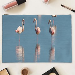 Flamingo Birds Plumage Sea Water Animal Exotic Cosmetic Bag (xxl) by artworkshop