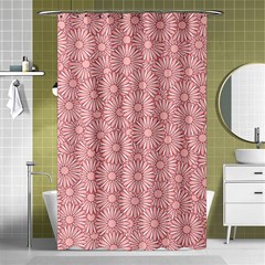 Flora Flowers Pattern Design Pink Spring Nature Shower Curtain 48  X 72  (small)  by artworkshop