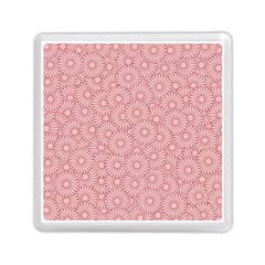 Flora Flowers Pattern Design Pink Spring Nature Memory Card Reader (square) by artworkshop