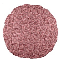 Flora Flowers Pattern Design Pink Spring Nature Large 18  Premium Flano Round Cushions by artworkshop