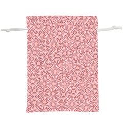 Flora Flowers Pattern Design Pink Spring Nature  Lightweight Drawstring Pouch (xl) by artworkshop