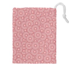 Flora Flowers Pattern Design Pink Spring Nature Drawstring Pouch (5xl) by artworkshop